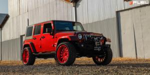 Jeep Wrangler with Fuel 1-Piece Wheels Saber - D745